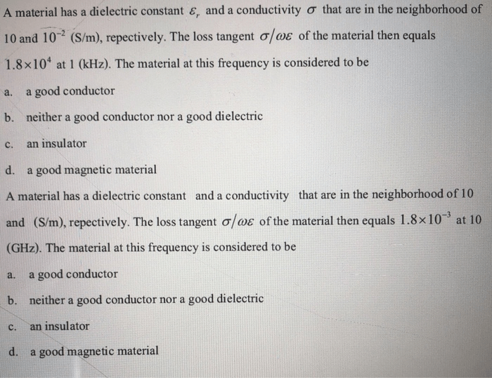 A certain substance has a dielectric constant of 2.8