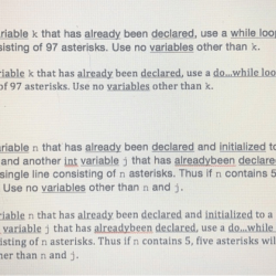 Given an int variable k that has already been declared